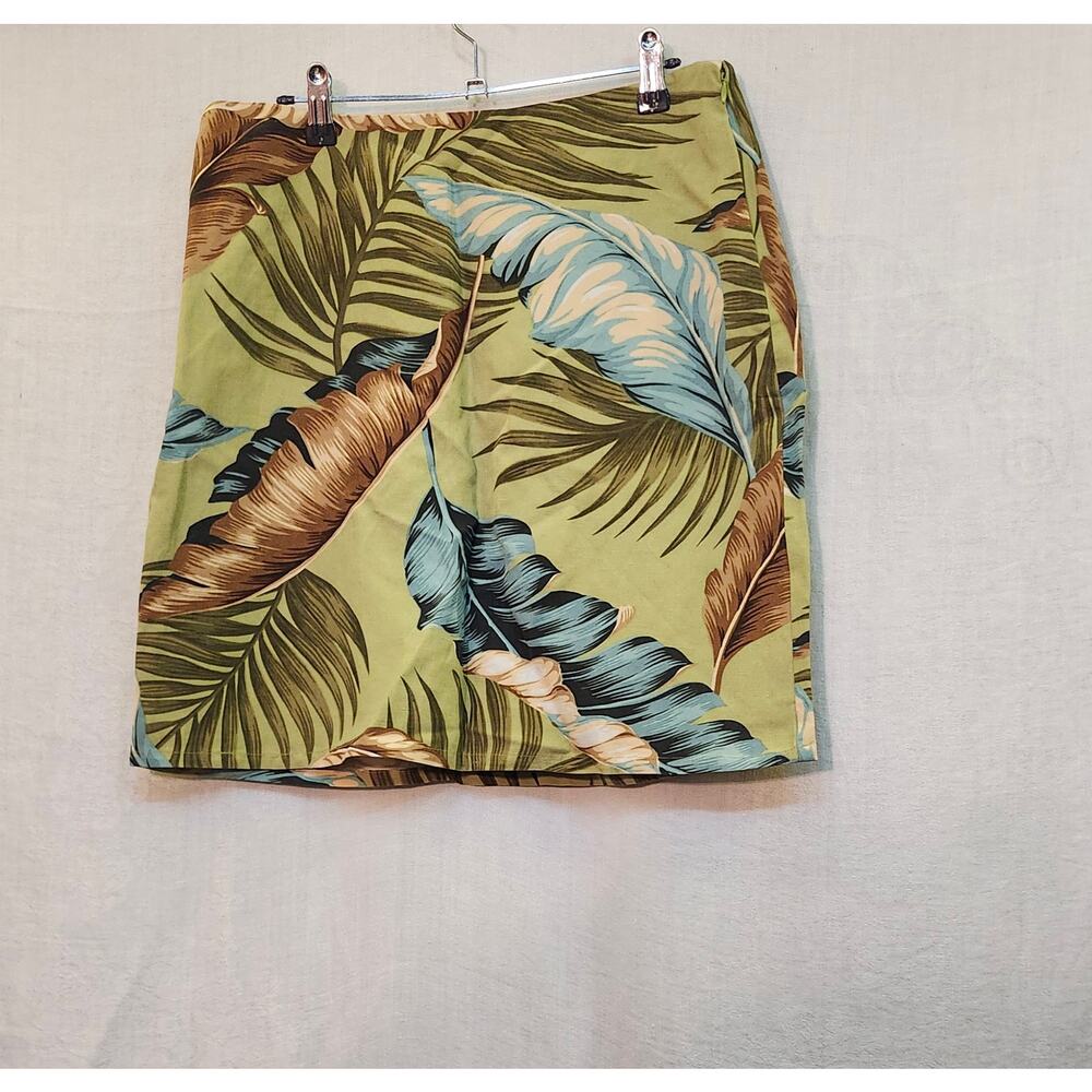 NWT Tommy Bahama Women's Skirt Sz  8 Linen Tropical Print Above Knee Fitted